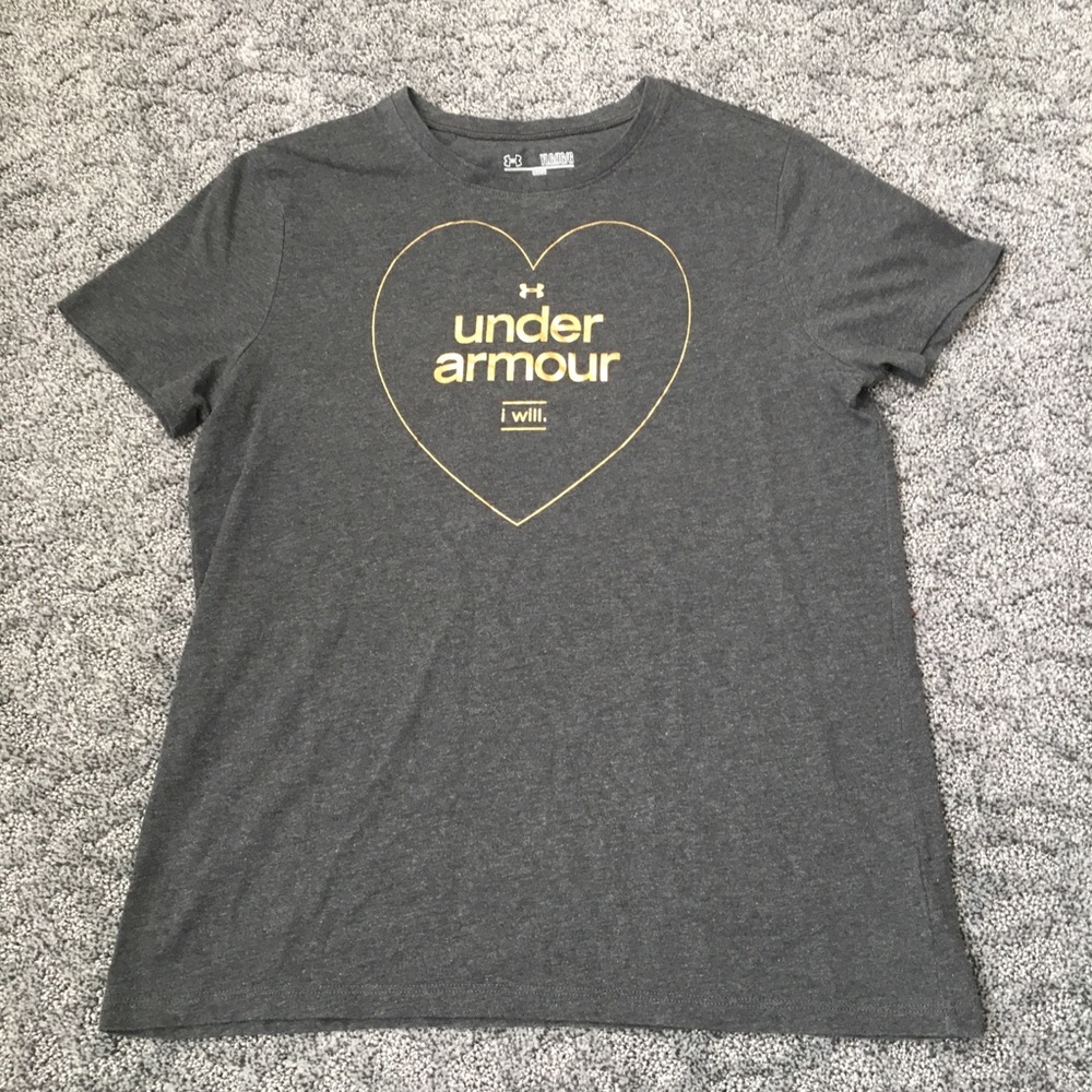 Under Armour 14/16 Girls T Shirt Grey